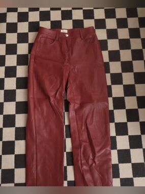 Aritzia wilfred red Melina Pant